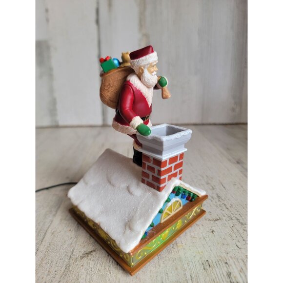 Hallmark Up on the house top magic ornament Xmas Santa Claus - Picture 2 of 6